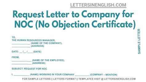 Request Letter for No Objection Certificate (NOC  .